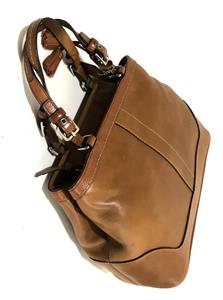 NICE Coach Y2K Hamptons Medium Caramel Leather Carryall Tote Bag
