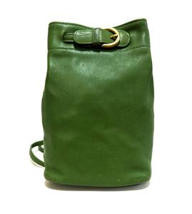 NICE Coach Vtg 90's Cornelia Green Leather Drawstring Sm Sling