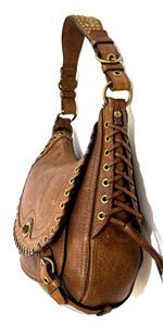 NICE Coach Ltd Ed Chelsea Studded Flap Tobacco Leather LG