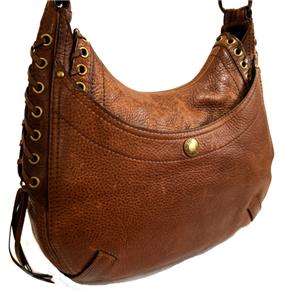 NICE Coach Ltd Ed Chelsea Studded Flap Tobacco Leather LG