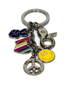RARE Coach Enamel Mix Charms Legacy Heart, Smiley Face & Peace