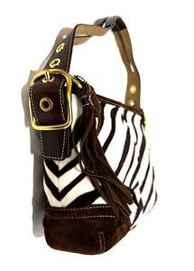 RARE COACH Y2K LEGACY ZEBRA STRIPE HAIRCALF EAST WEST DUFFLE BAG