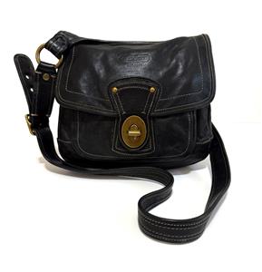 Coach 65th Anniversary Legacy Leather BLACK Hippie Crossbody Bag