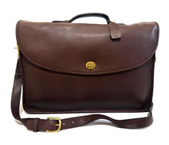 RARE Coach Vintage 80's Lexington Brown Leather Business Briefcase