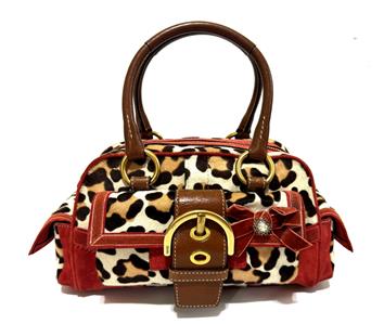 MINT Coach SOHO Y2K Ocelot Leopard Haircalf Pocket Tote Bag