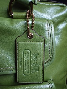Nwt COACH Ltd Ed Peyton Pearlized MINT GREEN Leather Legacy