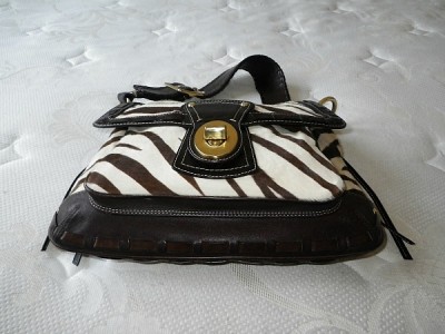 COACH Zebra Haircalf Legacy Slim Flap w/ Kisslock Coin Purse