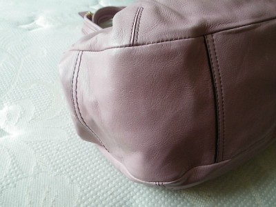 NEW COACH VINTAGE ROSE PINK LEATHER PLEATED KISSLOCK FRAME