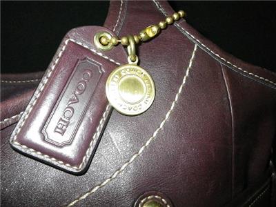 Coach Ltd Ed Belted Ergo Burnished Plum Leather Legacy XL Travel