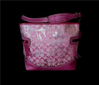 バッグ Rare pink signature canvas bag 6830 878939140_tp.jpg