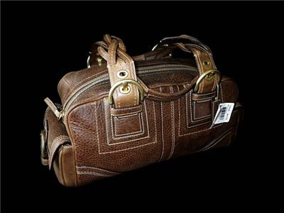 NWT COACH LTD ED SOHO BRAIDED TOBACCO BROWN LEATHER TOTE BAG