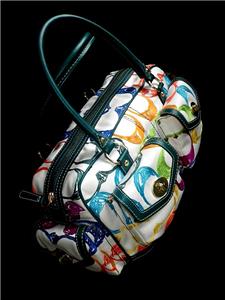 バッグ Coach Scribble Stitch Pocket Flap Ltd. Rare COACH Scribble Stitch Pocket Flap Bag Multicolor