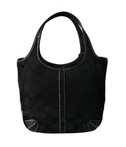 バッグ Coach Black Leather XL Ergo Tote Purse NICE Coach Black Signature C Logo XL Ergo Shoulder Tote Bag Purse