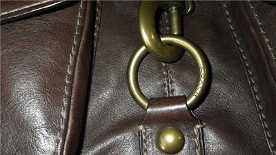 Coach Legacy BROOKLYN Dk Brown Pocket Leather Large