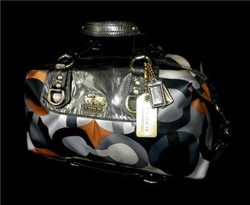 COACH Limited Ed Madison Graphic Op Art Small Sabrina Tote Bag