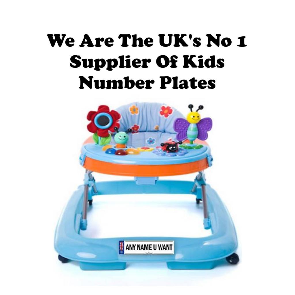 PERSONALISED NUMBER PLATE FOR BABY 