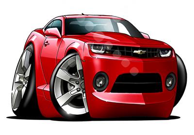 2009 2010 Muscle Car Cartoon Replica Tshirt 9303 Camaro