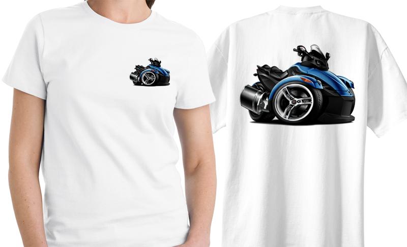 【oan】Grand Motorcycle Short Sleeve T-shirt Cartoon Spyder RS Trike Motorcycle Tshirt #9513 custom bike