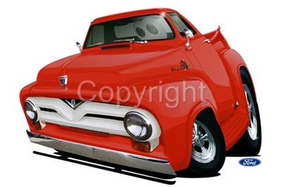 T-shirt 1955 ford f-100 #10
