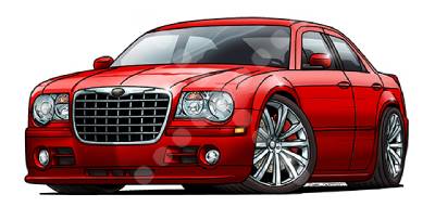 Chrysler 300 Amp C300 Srt8 Cartoon Tshirt Ga Muscle Car Auto