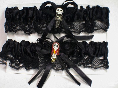 Wedding Bridal Garter Lot Nightmare Before Christmas Sally Jack