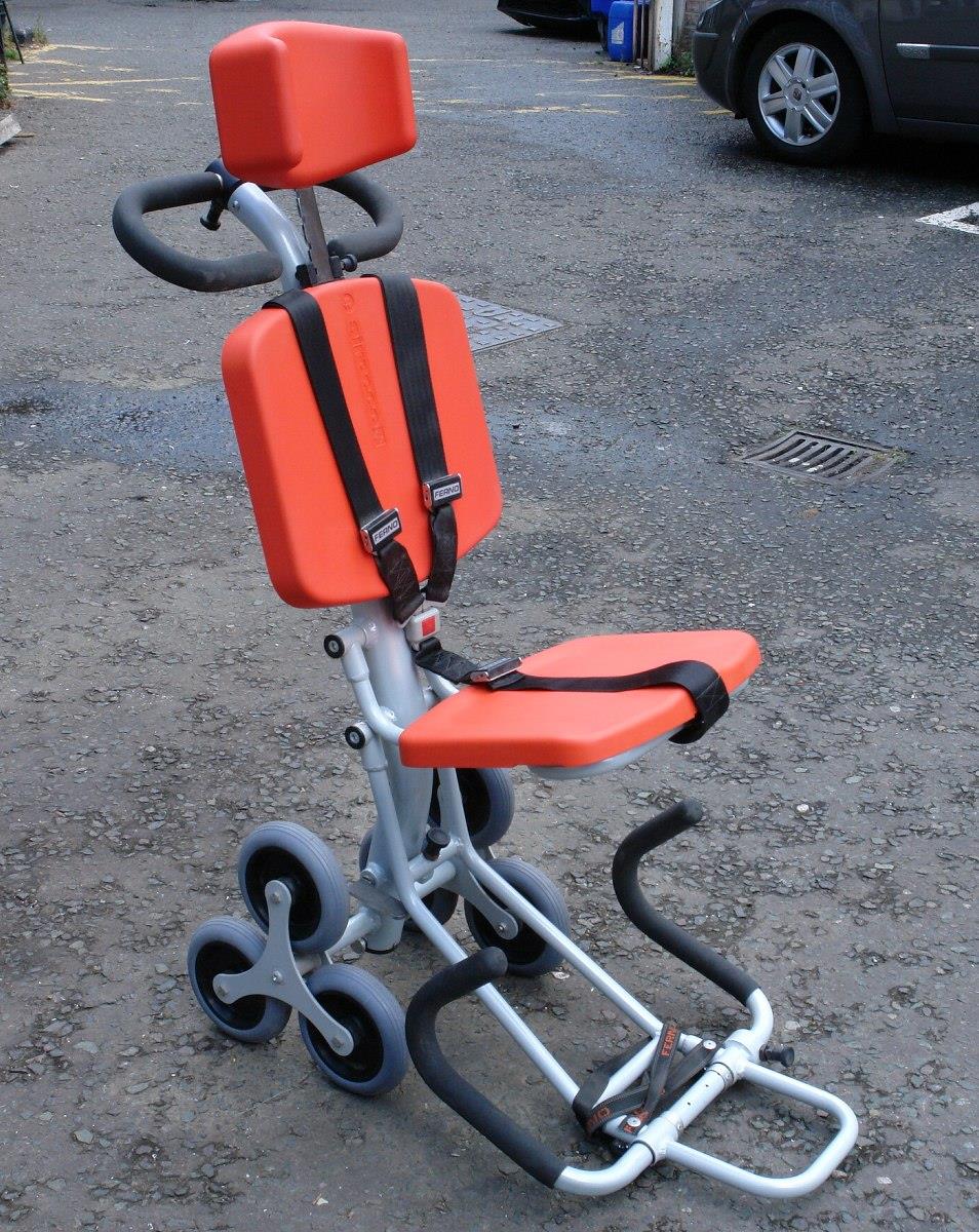 Ferno Sirocco Easy Transfer System Evacuation Stair Chair Tri Wheel
