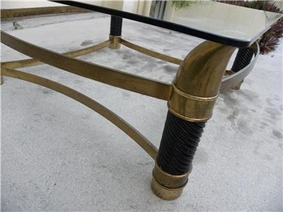 mid century italian tomasso barbi attr. faux tusk brass coffee mid century italian tomasso barbi attr. faux tusk brass coffee