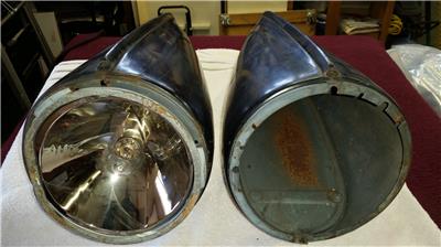 1939 1940 CADILLAC- LA SALLE MINT HEADLIGHT BUCKETS, REFECTORS, & N.O.S ...