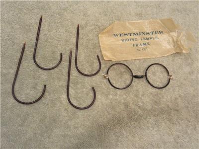 1.98 mm ID "New" Dermasol Temple Covers for Antique wire frame glasses 