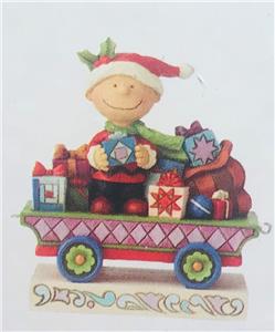 jim shore peanuts christmas train figurine