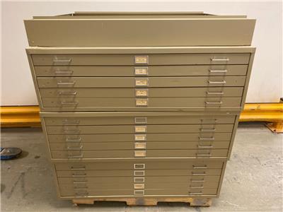 3 Safco 5 Drawer 15 50x38x2 Blueprint File Cabinet Architectural