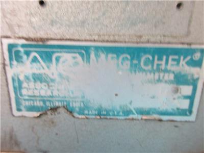 ASSOCIATED RESEARCH INC 2201 MEG-CHEK MEGOHMETER MEGOHMS