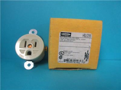 Hubbell HBL5258I 5258 Single Outlet Short Strap Straight
