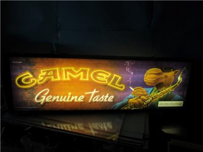 Rare Camel Joe Genuine Taste Floyd & Sax Light Up Sign 14”x48