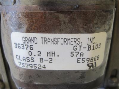 Grand Transformers Inc. Class B-2 Transformer GT-B103 36376 Grand Transformers Inc. Class B-2 Transformer GT-B103 36376