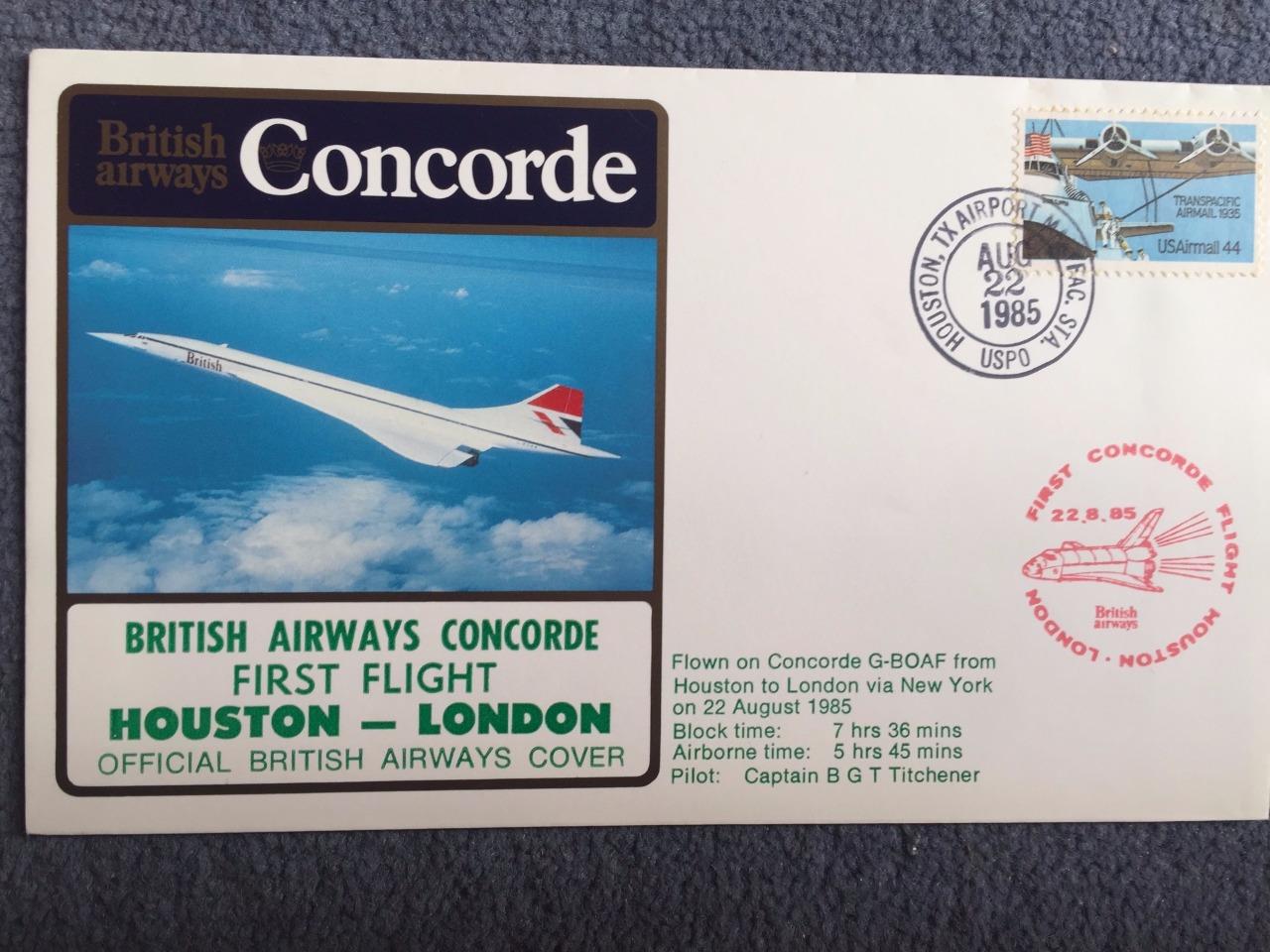 British Airways Concorde First Flight Houston - London