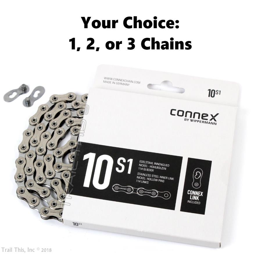 ConneX 10S1 10-Speed Bike Chain Hollow-Pin 114L fits SRAM Shimano Campy Road MTB