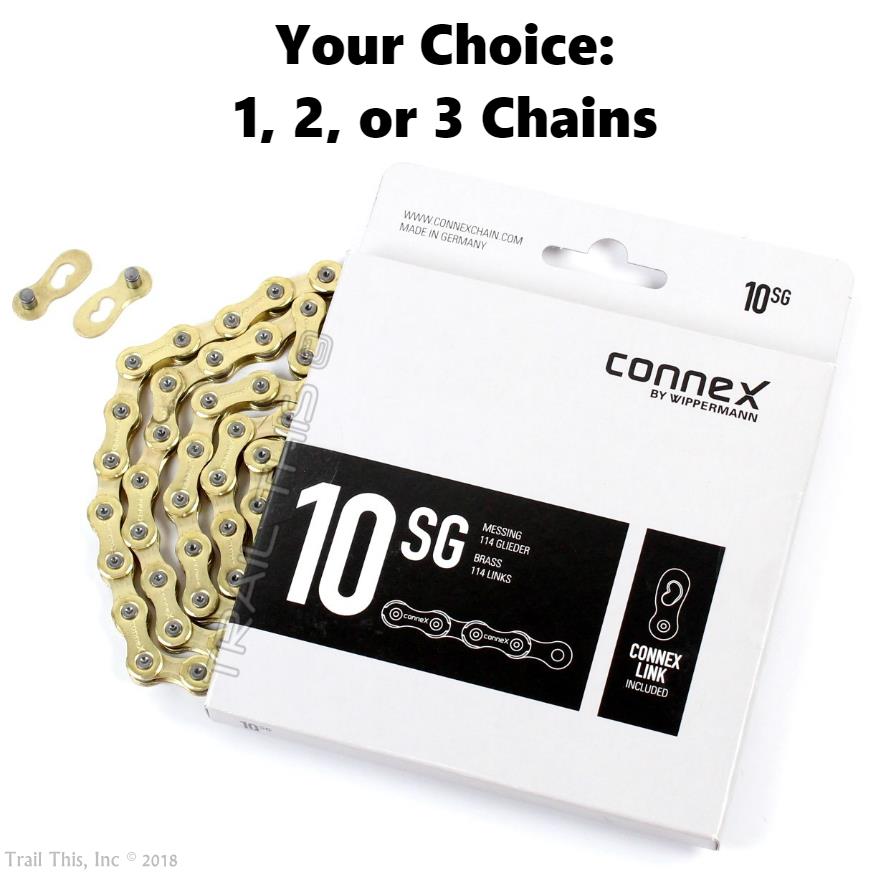 ConneX 9SG Gold 9-Speed Road//MTB Bike Chain Brass Coating 114L fits SRAM Shimano