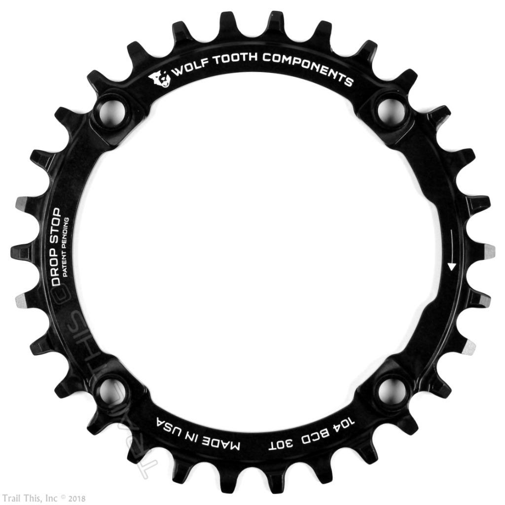 Wolf Tooth Drop-Stop 40T x 110 Shimano Asymmetric Road CX Bike Chainring 1x NW