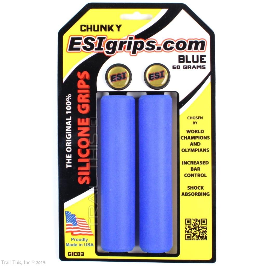ESI Chunky 100/% Silicone MTB Bike Grips Shock Absorbing 32mm 130mm Black