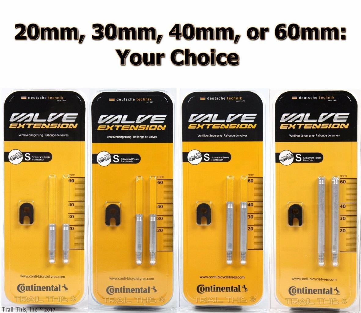 Continental Valve Extensions 30mm-2 Pack-Bicycle Extenders-New