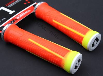 Orange Yellow ODI AG-1 Aaron Gwin Signature Lock-On MTB//DH Bike Grips 135mm