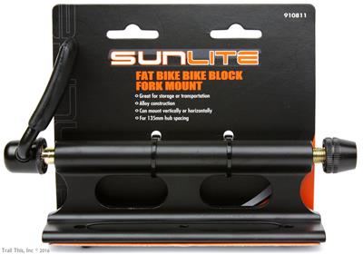 Sunlite Fat Bike Block 135mm Heavy-Duty QR Alloy Fork Mount fit Truck Bed Rack