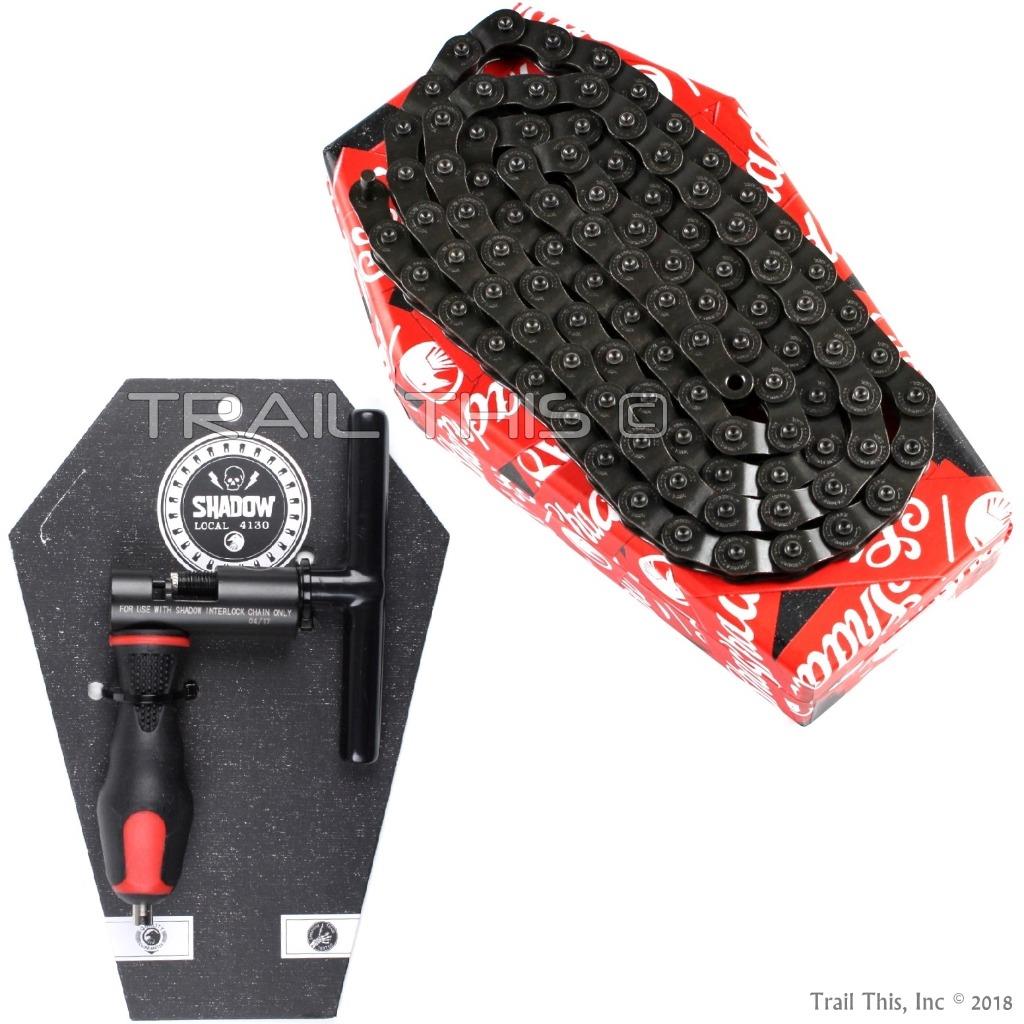 SHADOW CONSPIRACY INTERLOCK V2--1//2/" X 1//8/" BLACK BMX BICYCLE HALFLINK CHAIN