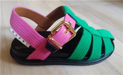 Marni Pink & Green Strappy Fisherman's Sandals Size 37 | eBay