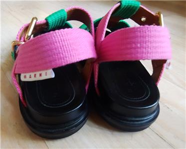Marni Pink & Green Strappy Fisherman's Sandals Size 37 | eBay