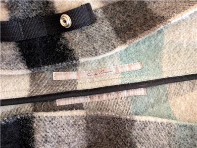 Rick Owens Strobe FY22 Pearl Blue Plaid Wool Coat Size 4 US | eBay