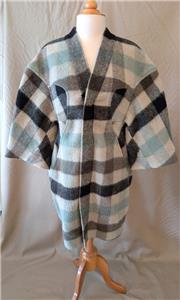 Rick Owens Strobe FY22 Pearl Blue Plaid Wool Coat Size 4 US | eBay