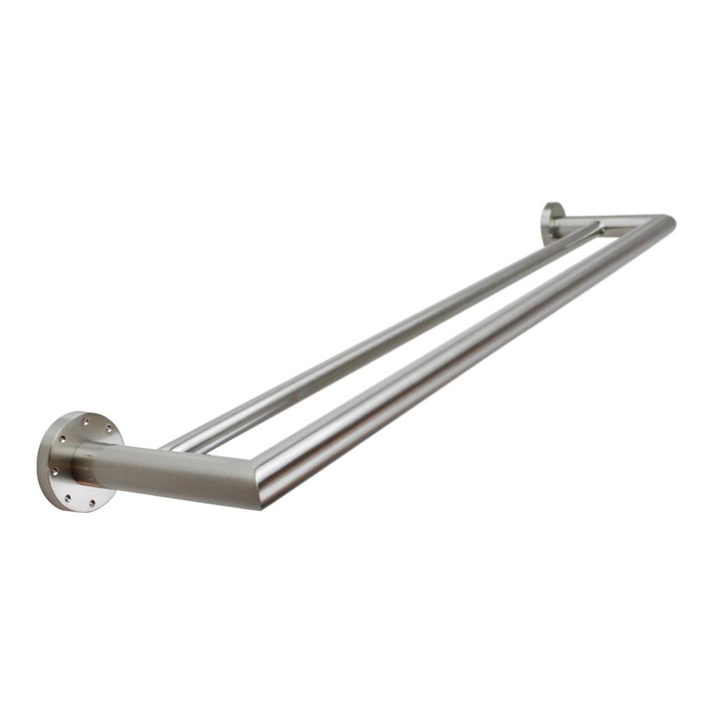 Ginger Kubic 24" Modern Double Towel Bar, Satin Nickel 36.14.42.15 Pomd