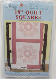 Jack Dempsey Needle Art - 6 Blocs De Couette 18 Pouces - Cercle De Roses Pour Point De Croix - Neuf